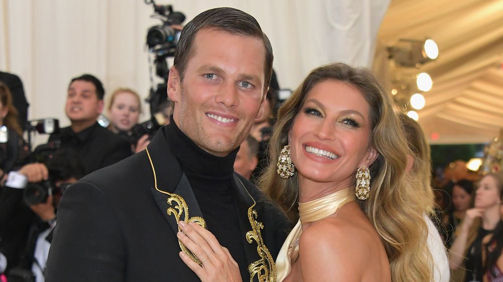 Tom Brady smiles with Gisele Bundchen