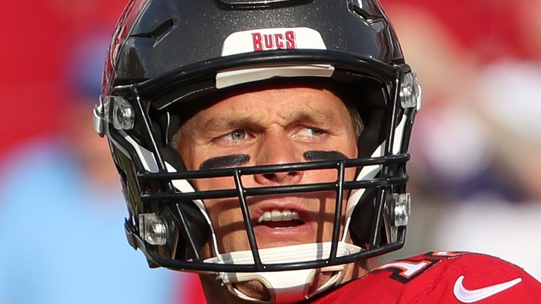 Tom Brady in Bucs helmet