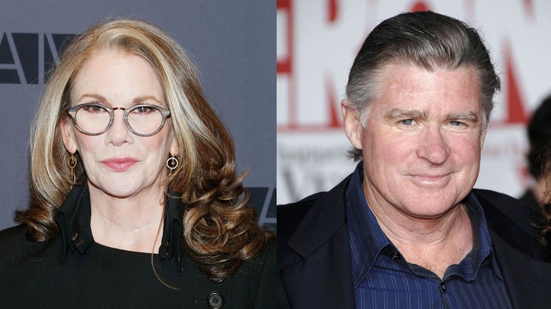 Melissa Gilbert; Treat Williams posing split image