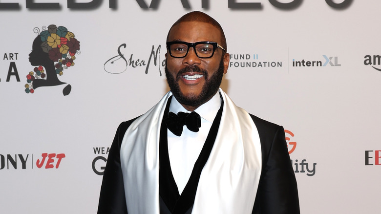 Tyler Perry wearing a tuxedo