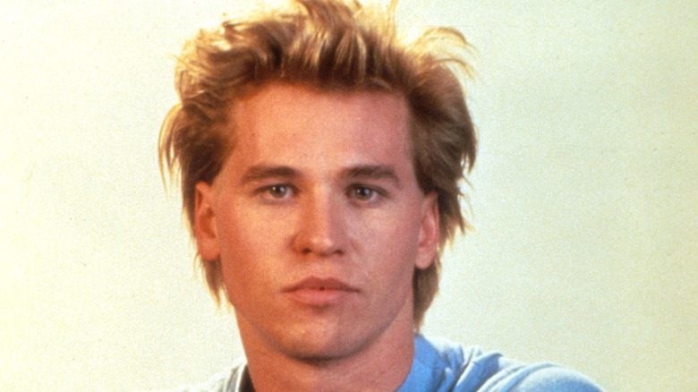 Young Val Kilmer blue T-shirt