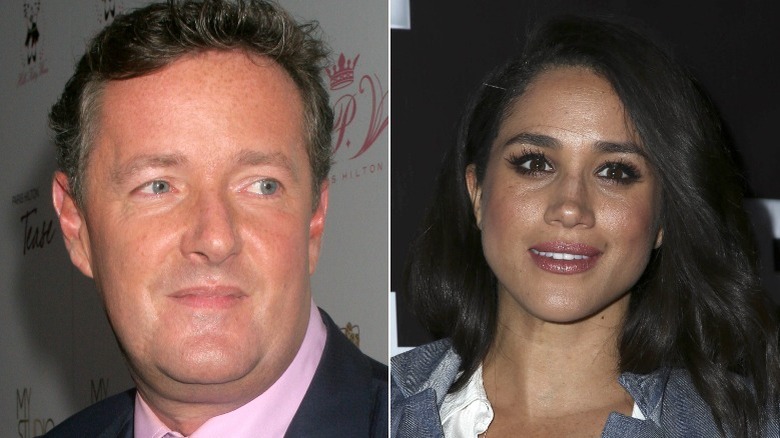 Piers Morgan, Meghan Markle posing