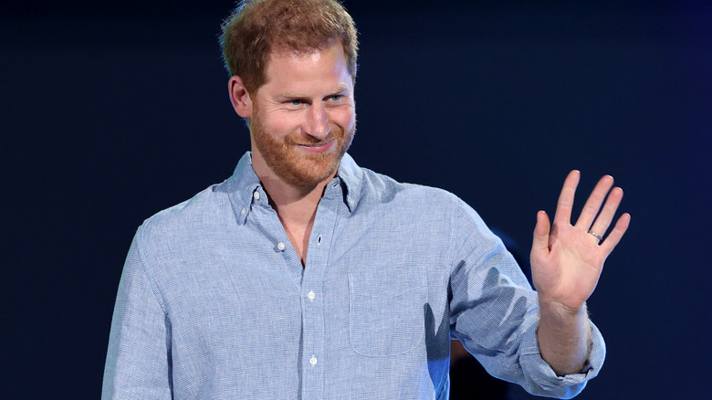 Prince Harry waving