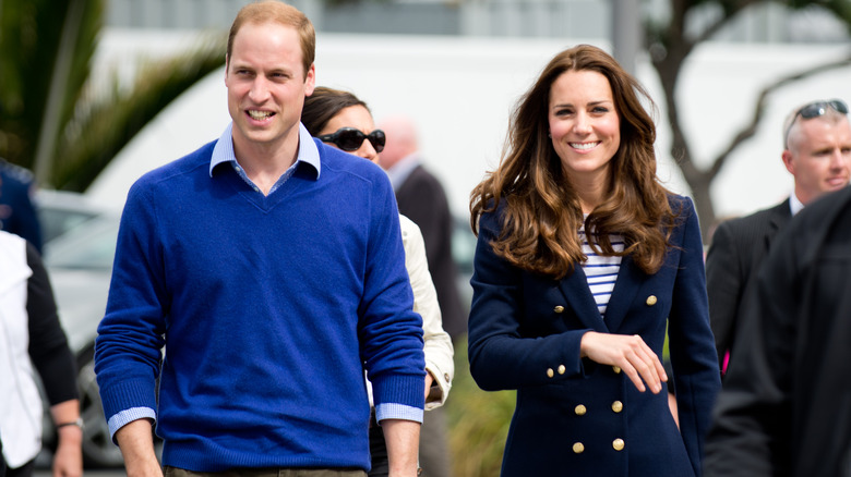 Prince William and Kate Middleton walking