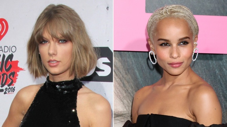 Taylor Swift and Zoe Kravitz side by side