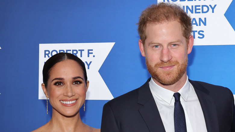 Meghan Markle and Prince Harry smiling 