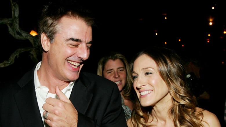 Chris Noth Sarah Jessica Parker laughing