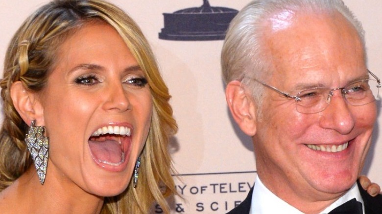 Heidi Klum and Tim gunn smiling