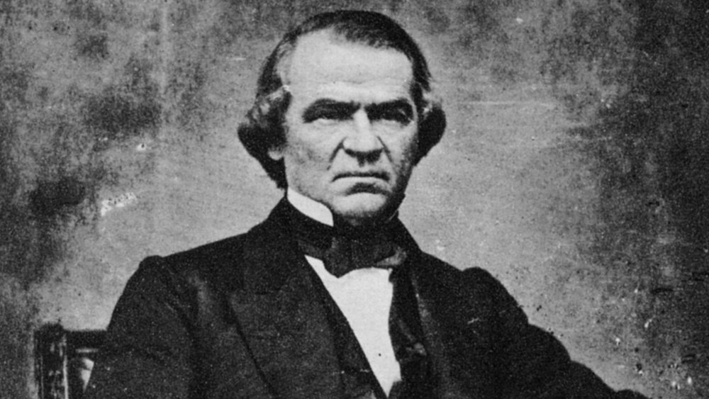 Andrew Johnson seated