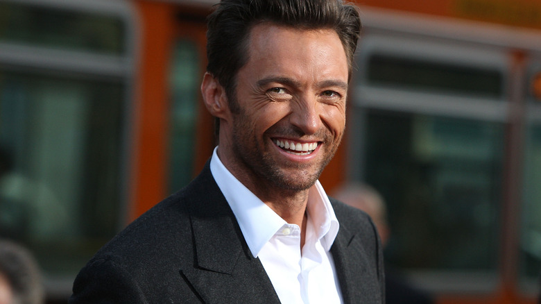 Hugh Jackman smiling.