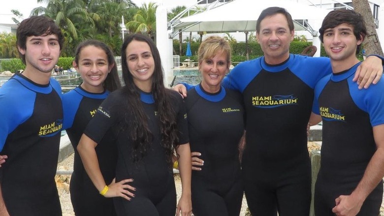 Jazz Jennings posing with her family