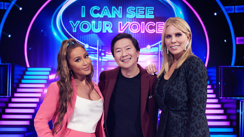 Adrienne Houghton, Ken Jeong and Cheryl Hines on I Can See Your Voice