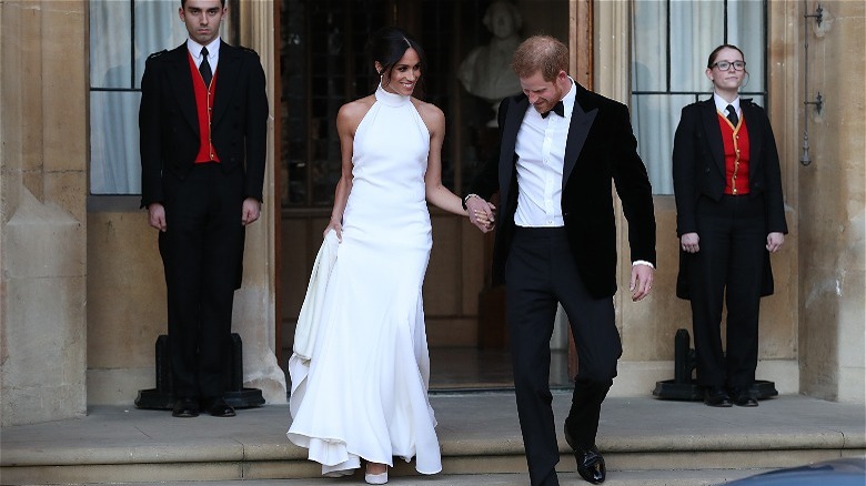 Prince Harry and Meghan Markle heading to wedding reception