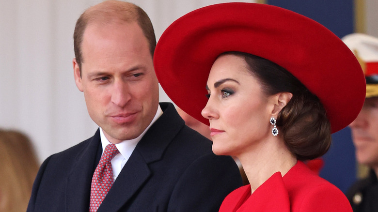 Prince William looking at Kate Middleton