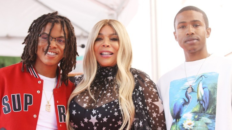 Kevin Hunter Jr., Wendy Williams, and nephew on The Hollywood Walk of Fame (2019)