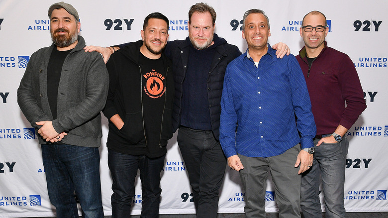 Cast of Impractical Jokers on the red carpet