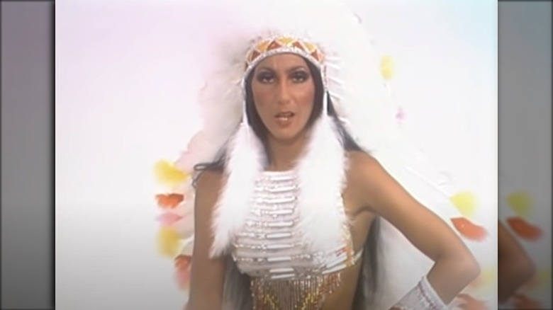 Cher in her Half Breed music video 