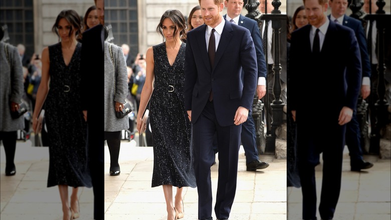 Meghan Markle Prince Harry walking