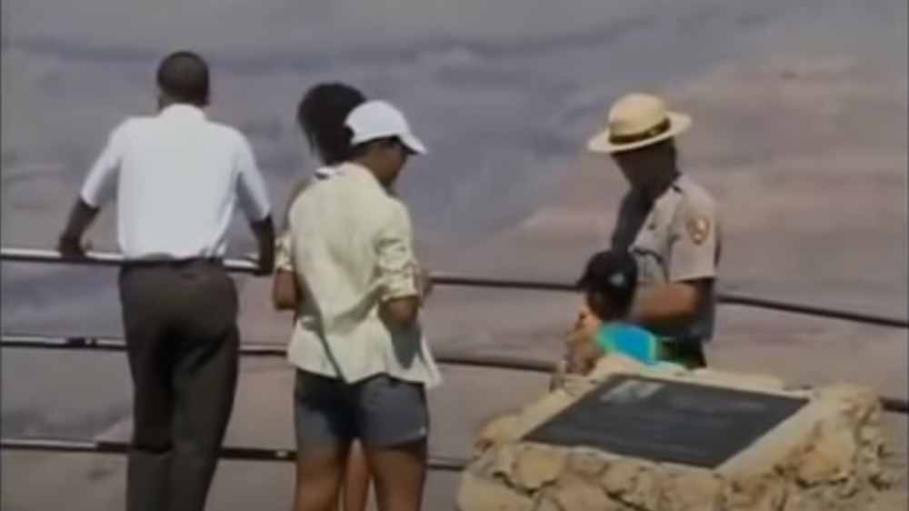 Michelle Obama wearing shorts at the Grand Canyon