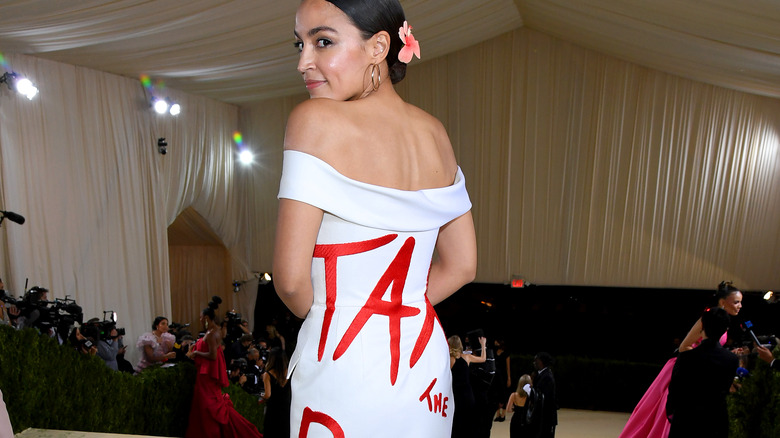 Alexandria Ocasio-Cortez at the Met Gala 