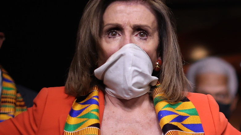 Nancy Pelosi wears Kente cloth