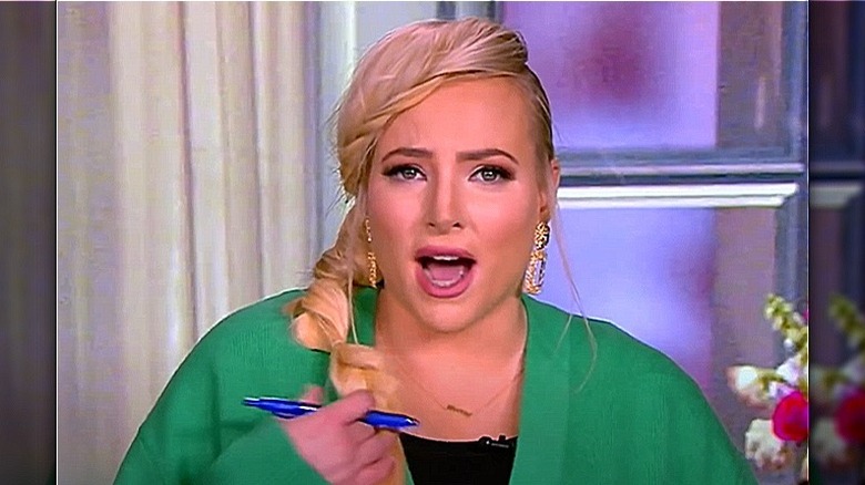 Meghan McCain wearing green