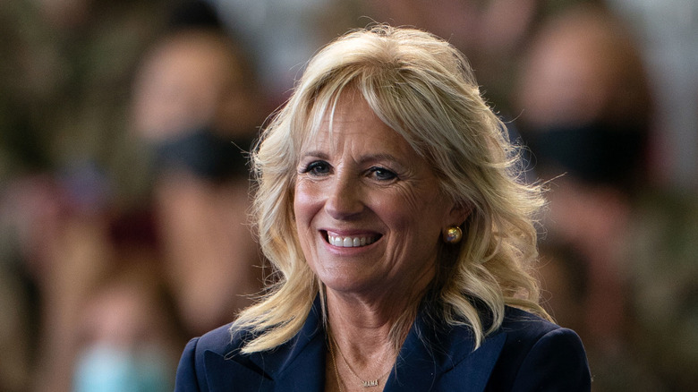 Jill Biden long hair smiling