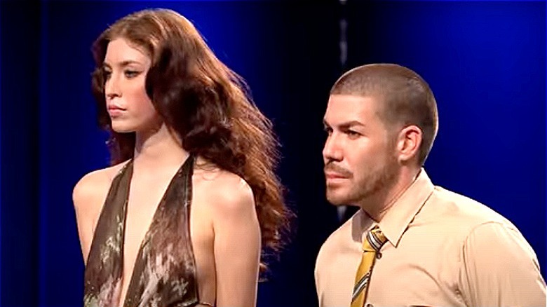 Model and Carlos Casanova on Project Runway