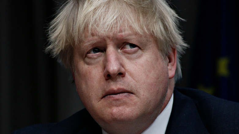 Boris Johnson frowning 