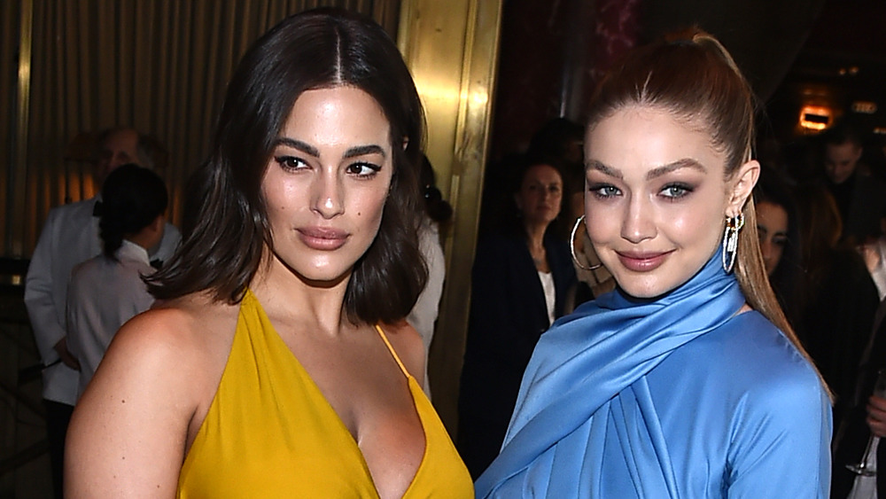 Ashley Graham and Gigi Hadid posing together