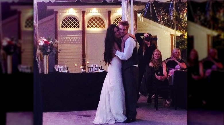 Aaron and Angel Carter dance at wedding