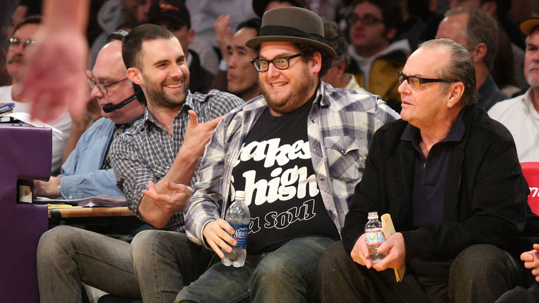 Adam Levine, Jonah Hill and Jack Nicholson