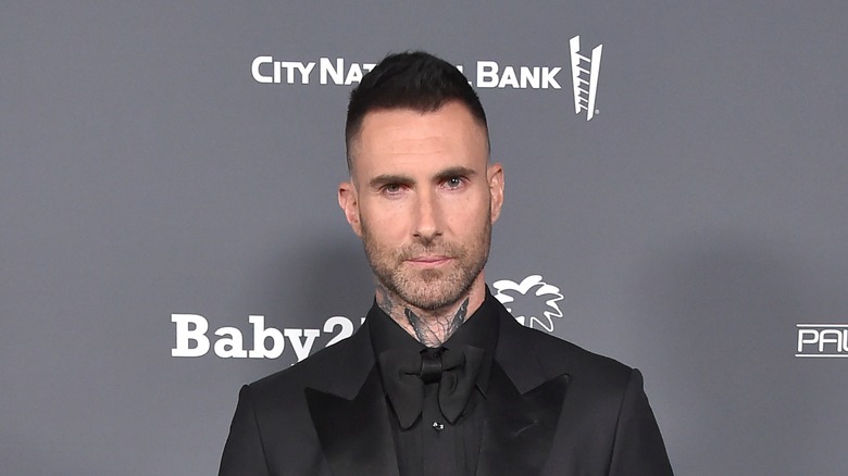 Adam Levine in black