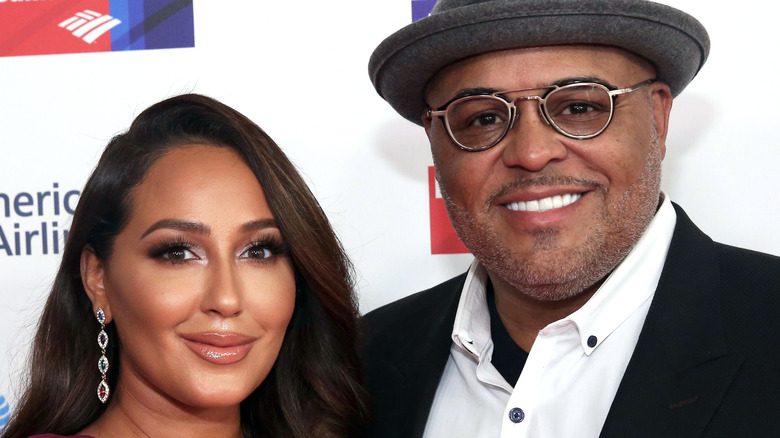 Adrienne Bailon and Israel Houghton at premiere 