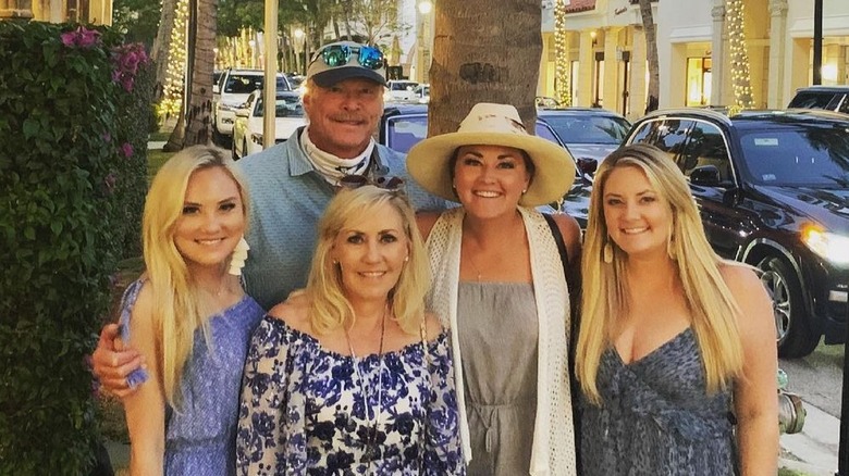 Alan Jackson with wife Denise and their daughters in a photo from Instagram