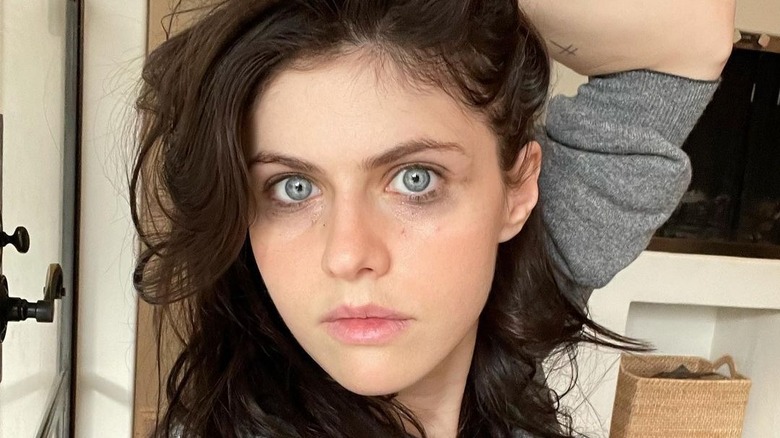 Alexandra Daddario selfie smudged makeup 