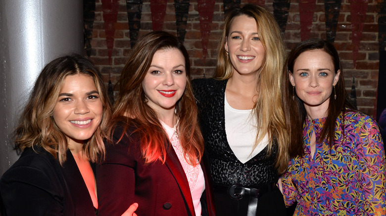 America Ferrera, Amber Tamblyn, Blake Lively, and Alexis Bledel smiling