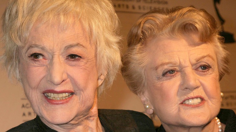 Bea Arthur and Angela Lansbury smiling