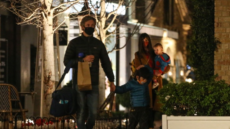 Anne Hathaway with her family