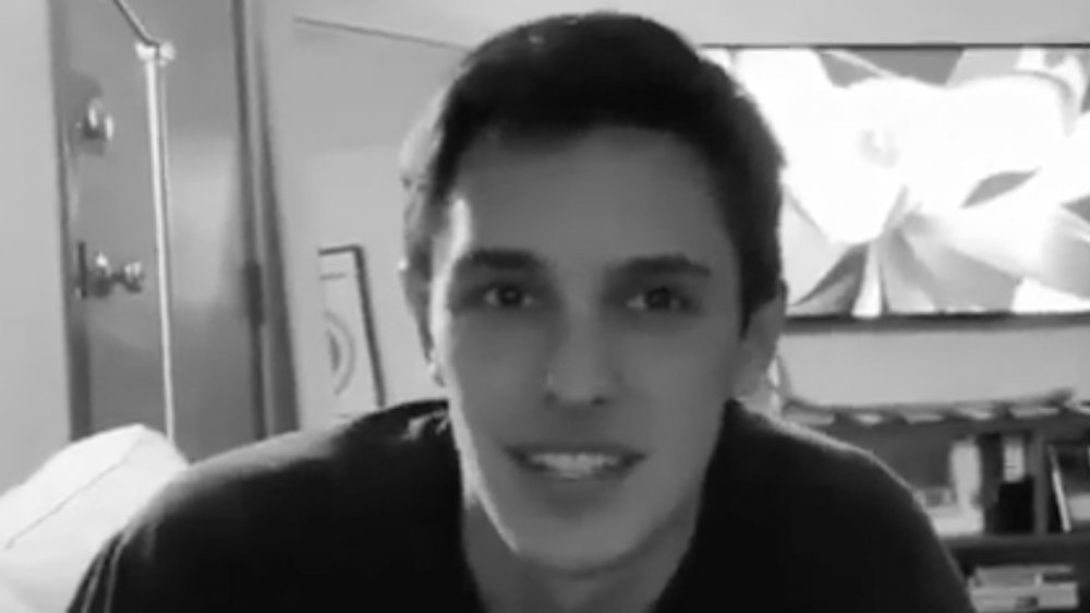 Dalton Gomez close up in a room, black and white