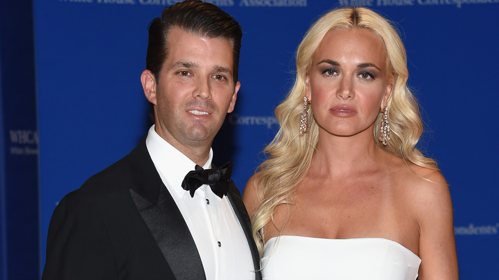 Donald Trump Jr. and Vanessa Trump looking at camera together