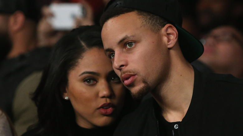 Ayesha and Steph Curry at game