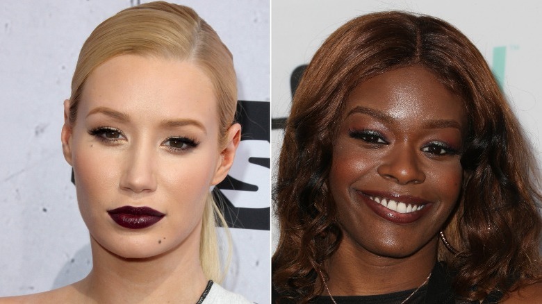 A composite image of Iggy Azalea and Azealia Banks