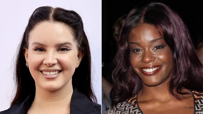 A composite image of Lana Del Rey and Azealia Bank