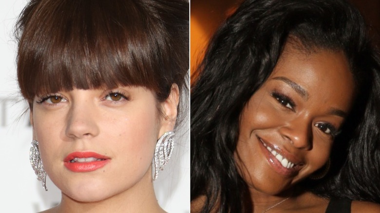 A composite image of Lily Allen and Azealia Banks