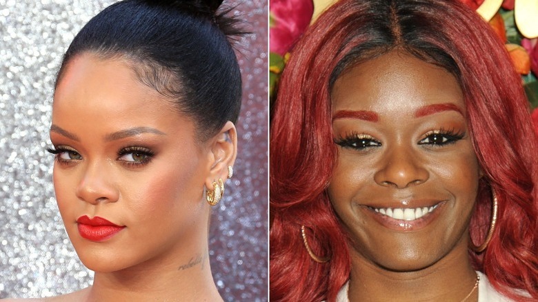 A composite image of Rihanna and Azealia Banks