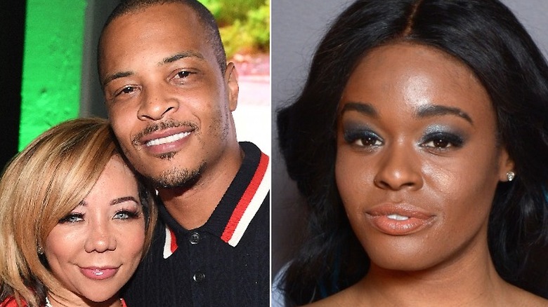 A composite image of T.I. and Tiny and Azealia Banks