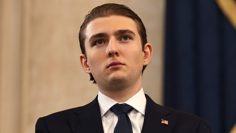 Barron Trump attending the inauguration of U.S. President-elect Donald Trump in the Rotunda of the U.S. Capitol