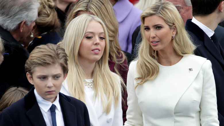 Tiffany, Ivanka, and Barren Trump talking