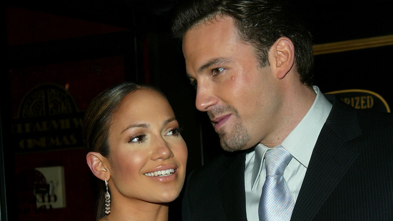 Ben Affleck and Jennifer Lopez smiling